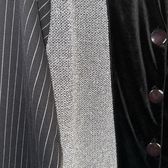 Adolfo Sport Mixed Media Jacket - Picture 4 of 5